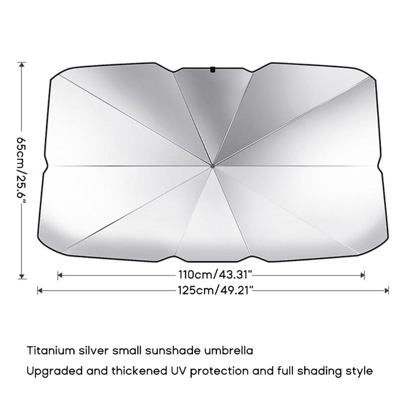 Car Windshield Sun Shade UV-Rays and Heat Sun Visors Protector Foldable Reflector Umbrella,Small/Large