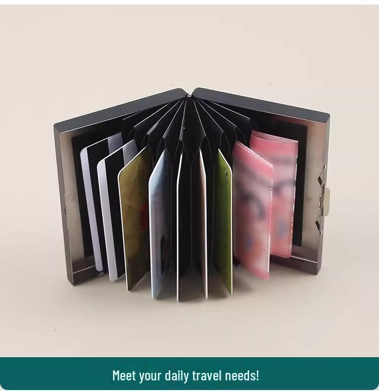 Portable RFID Blocking Stainless Steel Card Holder - Unisex, Minimalist Design