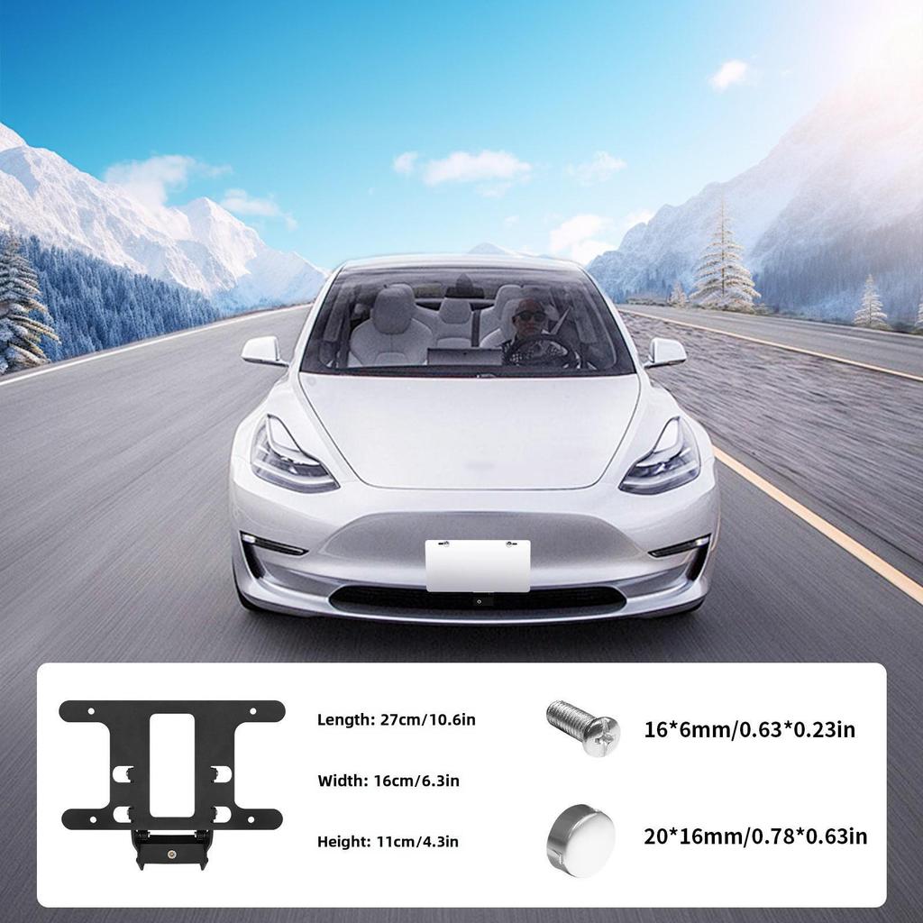 Tesla Model 3/Y American License Plate Bracket - No Drill, Locking Version