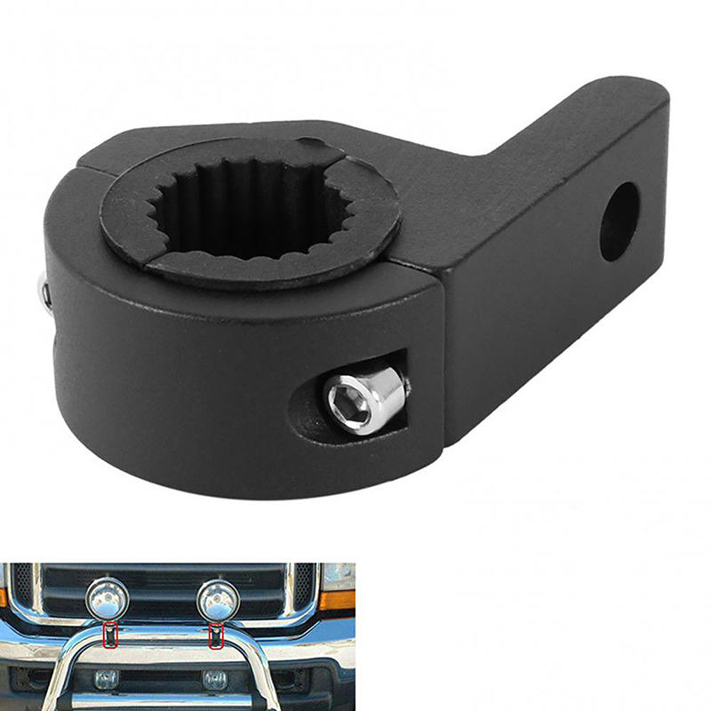 Universal Motorcycle LED Spotlight Mount Bracket - 360° Rotating Aluminum Clamp with Expansion Fixing, Shockproof for Off-Road & Street Use
