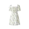 PEACEBIRD Women's Floral Puff Sleeve Mini Dress