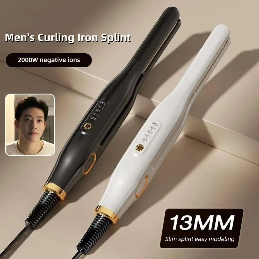 Auto Power-off 2 In 1 Hair Straightener Non-slip Handle Home Hair Curler  Travel