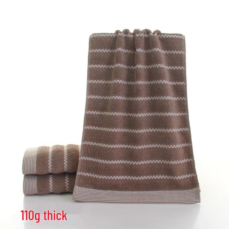 All-Cotton Three-Section Adult Face Towel - Thick Student Washcloth with Optional Logo
