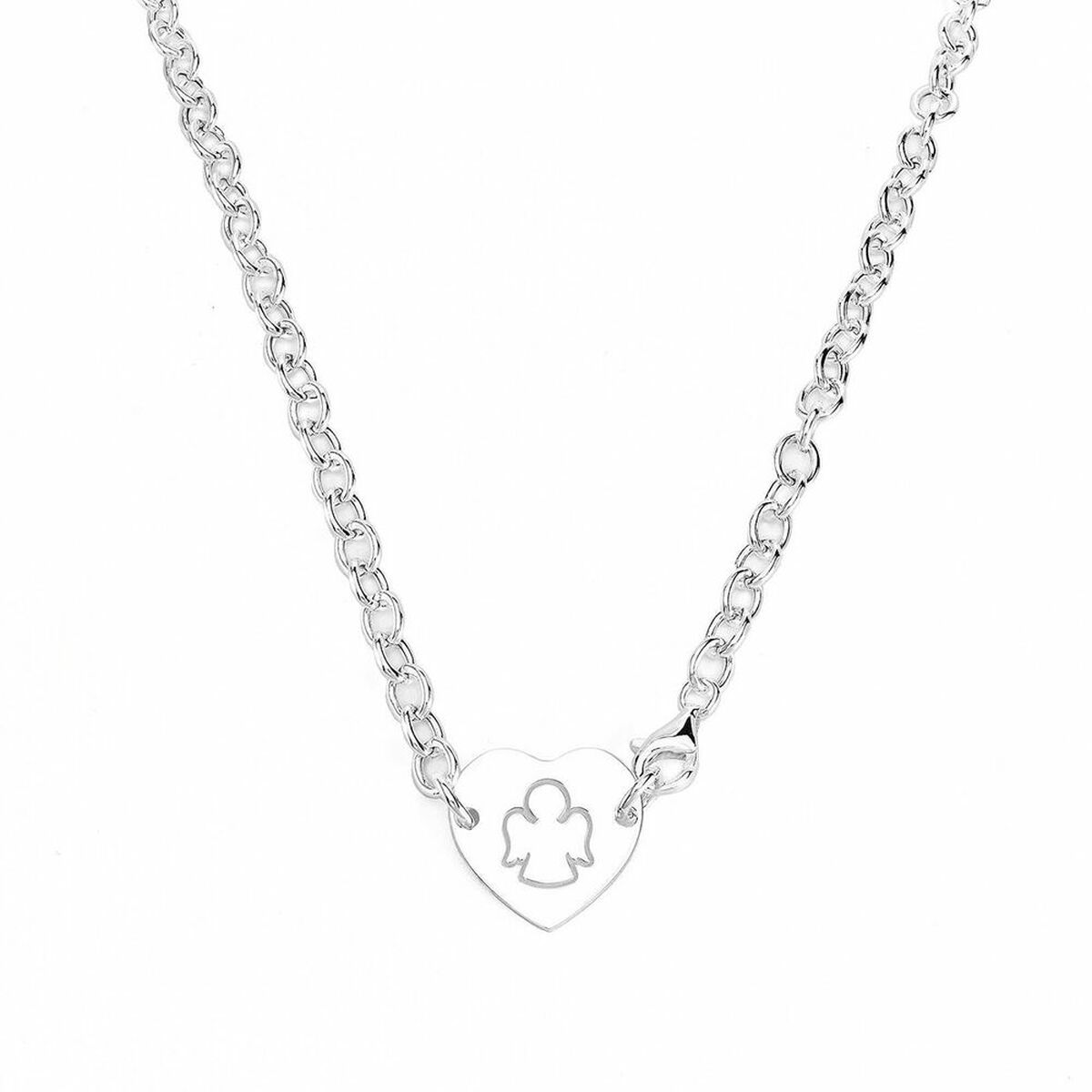 

Amen Women s Necklace CUORE E ANGELO CUSTODE TU прозрачный