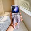 Wrist Strap Weave Leather Phone Case for Samsung Galaxy Z Flip 6 5 4 3 Flip5 Flip4 Flip3 5G Protective Shockproof Cover
