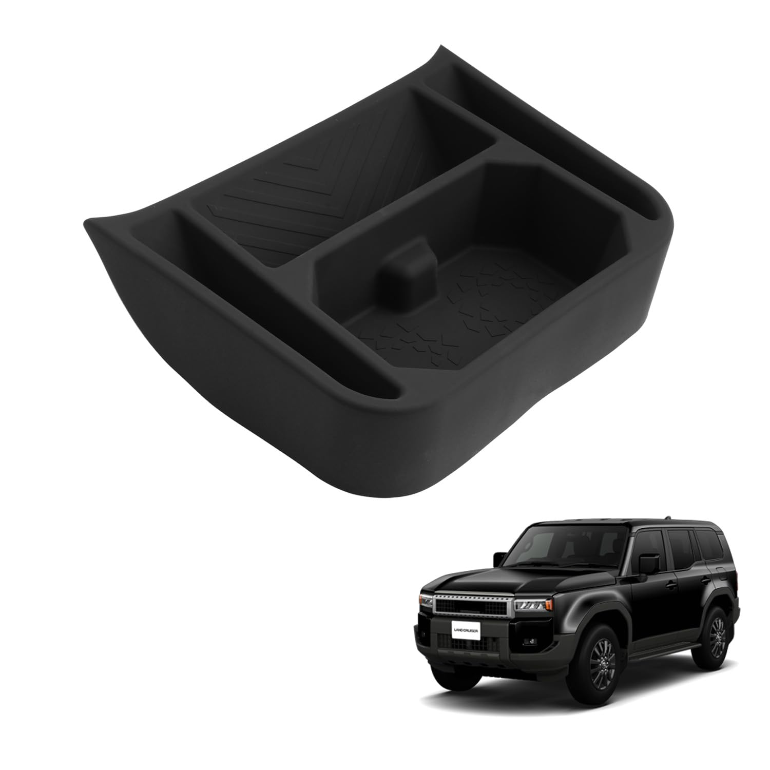 

HUAHAO Toyota Land Cruiser 250 GX Grade Dedicated Rear Console Gap Car Storage Trash Land Cruiser 250 Rear Console Rear Seat Small Item Land Cruiser чёрный