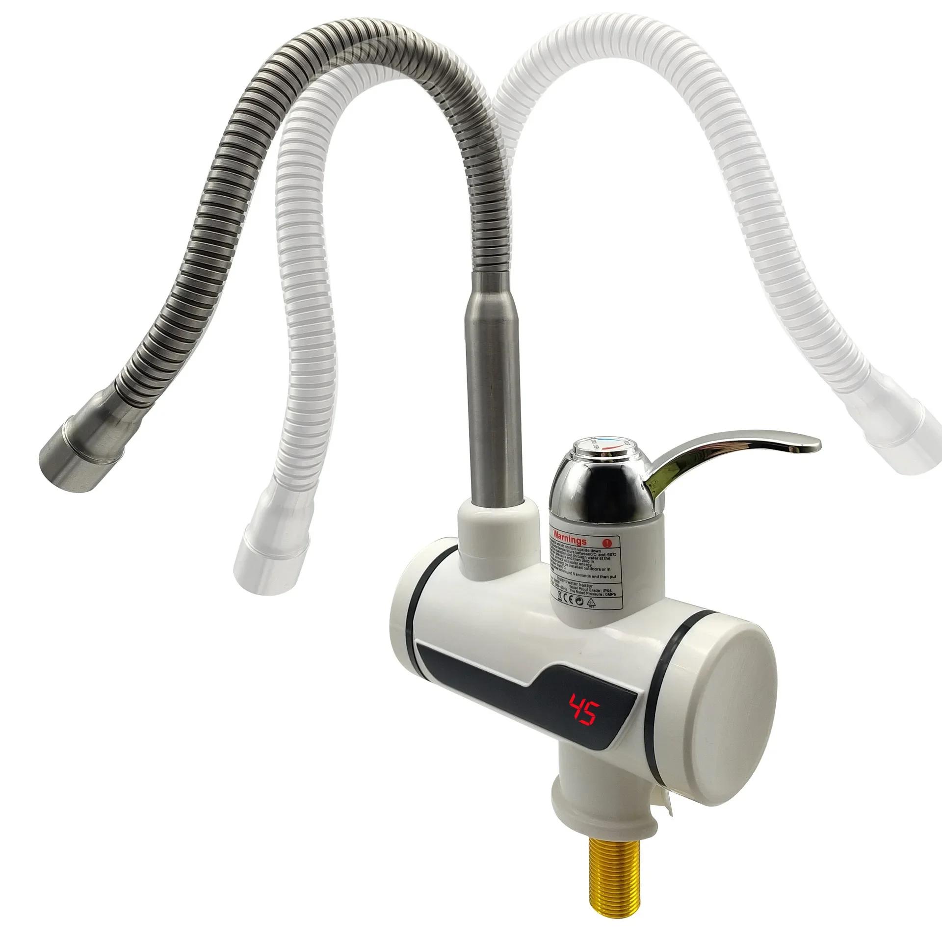 

Безрезервуарный водонагреватель, смеситель для душа, мгновенный водонагреватель, электрический кран, мгновенный нагрев горячей воды для кухни и ванной комнаты EU