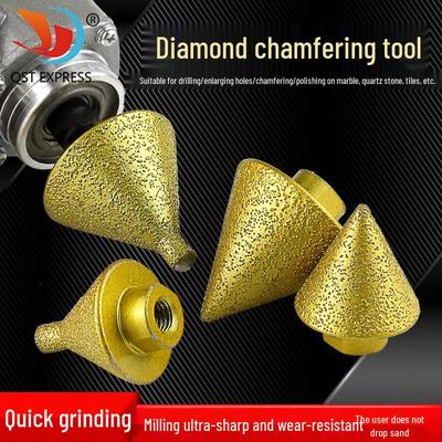 Diamond Tapered Grinding Head for Chamfering and Enlarging Tile, Marble, Quartz, and Stone Holes