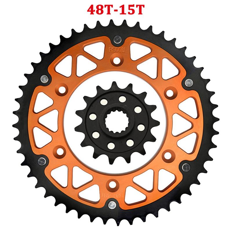 Motorcycle Parts 15T 45T-52T Front Rear Sprockets For KTM 690SM 690SMR 620 690 SM SMC SMR 640 LC4 Duke 790 890 Adventure R Rally