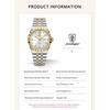POEDAGAR Luxury Business Male Watch Waterproof Luminous Week Date Wristwatch Stainless Steel Trendy Quartz Watches for Men