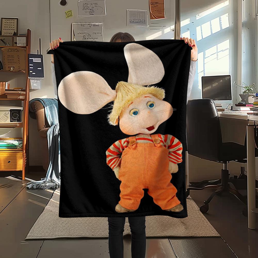 1pz Coperta in Flanella con Stampa Topo Gigio, Alta Qualità, Confortevole per Tutte le Stagioni, Decorazione per la Casa, Calore e Comfort, Perfetta per Regali di Natale227