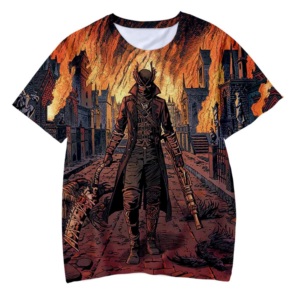Letní trička Bloodborne Hra 3D potisk Streetwear Pánské Dámské Ležérní Móda Oversized Tričko Harajuku Dětská Trička Topy Oblečení