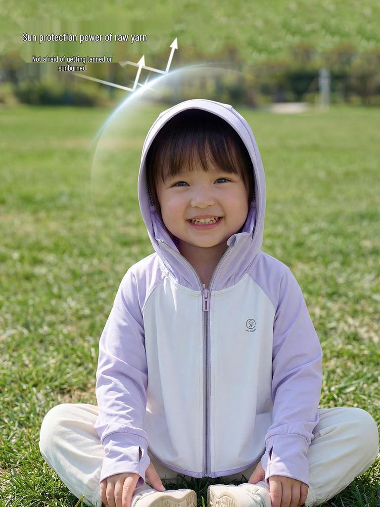 Kids' Lightweight UV Protection Jacket - UPF 100, Breathable Sun Protection for Boys and Girls. Perfect for Outdoor Activities.