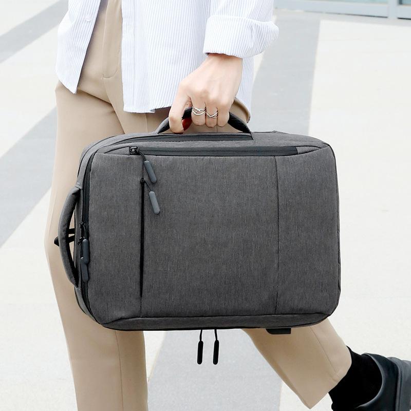 TS JYL Laptop bag,Men Simple Backpack USB Large Waterproof Oxford Laptop Bag
