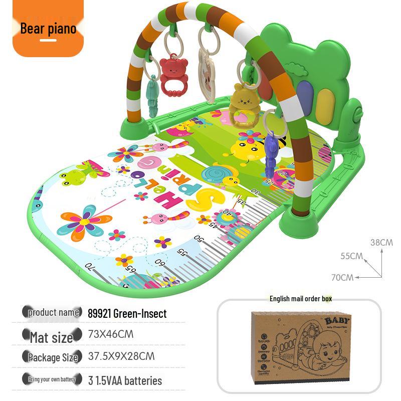 Baby Fitness Rack Musik-Spielmatte mit Klavier- und Trommelfunktionen