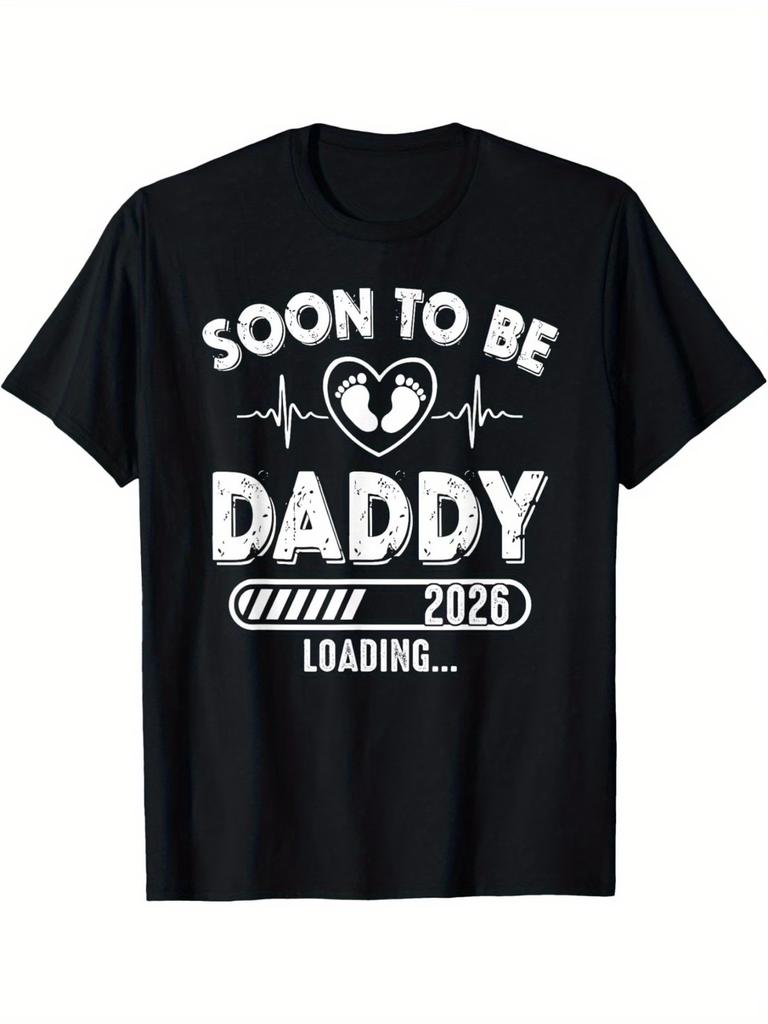 Soon to Be Daddy est. 2026 New Dad Fathers Day First Time T-Shirt 180g