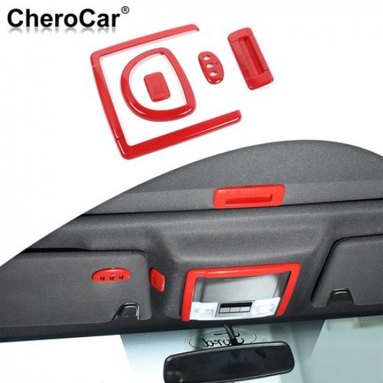 

Inner Roof Read Light Frame Skylight Handle Cover Trim for Ford F150 2009-14 Red