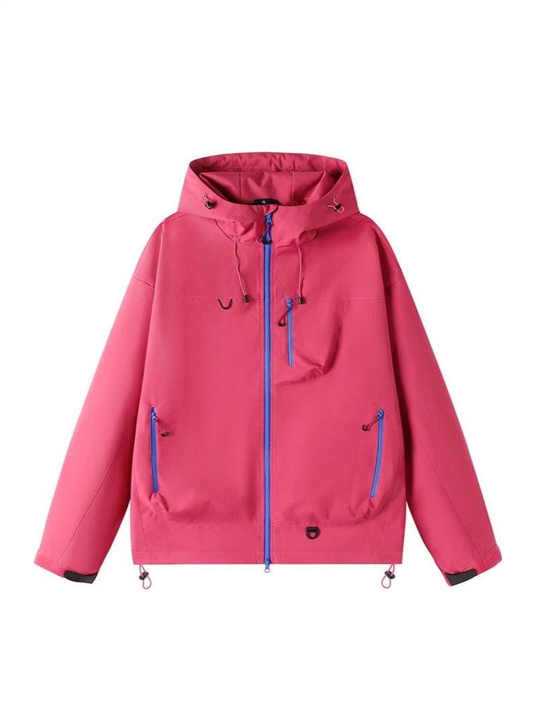 Couple's Dopamine Color Block Windbreaker - Unisex, Windproof, Versatile Outdoor Jacket