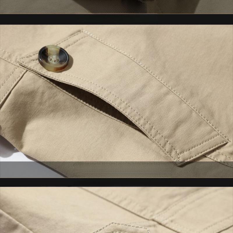 Spring and Autumn Men's New Men's Jacket Casual Men's Jacket Work Jacket Cotton Washed Windbreaker