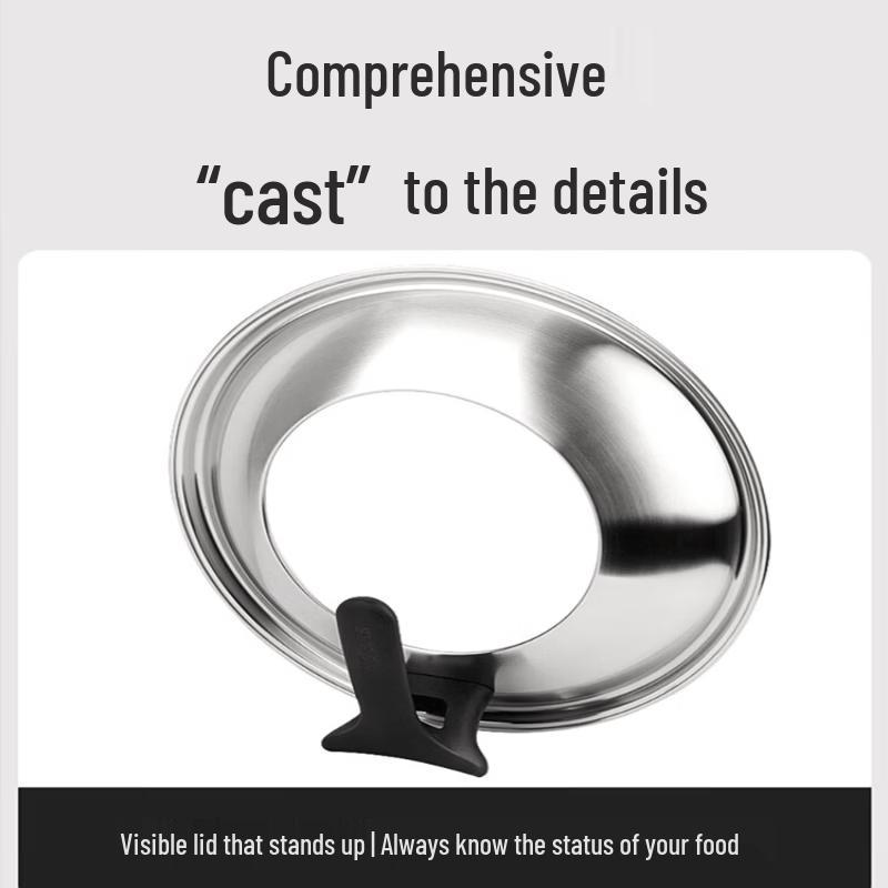 Supor Cast Iron Non-Stick Wok with Standable Lid