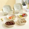 Cartoon Bear Cream Style Dish: Small Plate for Snacks, Dried Fruits & Desktop Trash Storage.