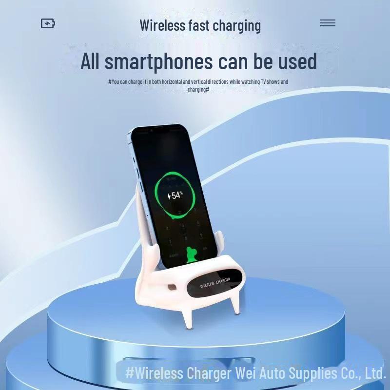 Universal Wireless Charger & Desktop Stand for Phones and Tablets