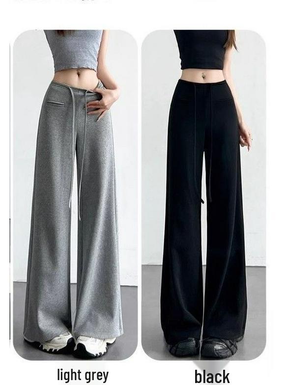 American Gray Slimming Flare Sweatpants 2026: High-Waisted, Drape Casual Sportswear Style