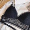 U-shaped Back Underwear Lace Hollow Triangular Cup Underwear Deep V Gathering Bra Sexy Sweet Thin Breathable Women's Bra