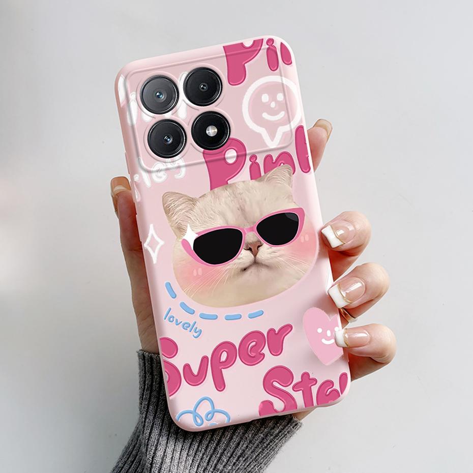 For Xiaomi Poco X6 Pro Case Stylish Painted Silicone Bumper Shockproof Phone Cases Cover Coque For Xiaomi Poco X6 Pro 5G Fundas