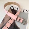 Adjustable Punk Belt PU Leather Women's Belt New Eyelet Waist Belt  Daily Outfits