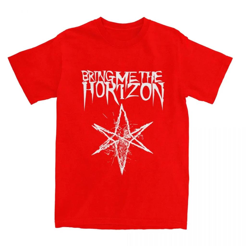 Men Women BMTH Horizons Emo Band T Shirt Accessories Death Metal 100% Cotton T-shirt Clothes Leisure Tees Adult