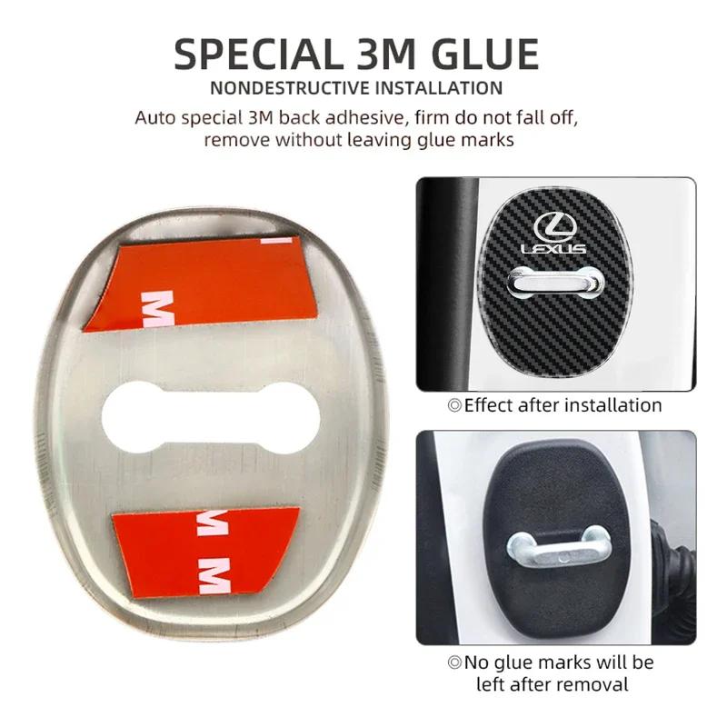 2026 Hot Interior Stickers For Lexus RX350 IS300 ES350 IS250 CT200H IS NX ES GS350 NX200T RX GX GX460 4pcs Stainless Steel Car D