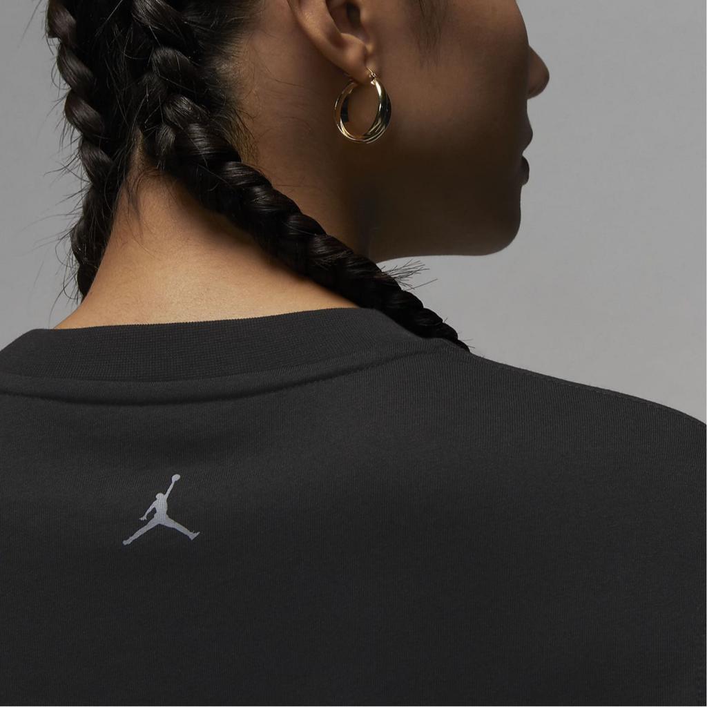 Jordan Character Print Round Neck Short Sleeve Drop Shoulder T-Shirt Women T-Shirt Black FB4613-010