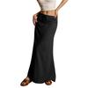 Women's Solid Color Simple Drawstring Elastic Waist Half Skirt