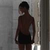 Sommer/Herbst Damen Sexy Einfarbig Spaghettiträger Offener Rücken Kurzes Kleid