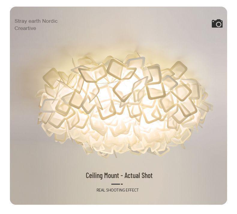 2025 Modern Minimalist Petal Ceiling Light - Full Spectrum, Warm & Romantic for Master Bedroom