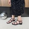 Fashion Women's Sandals 2025 New Summer Shoes Fashion Casual Apartment Women's Sandals Rhinestone Butterfly Luxury Design Women's Shoes