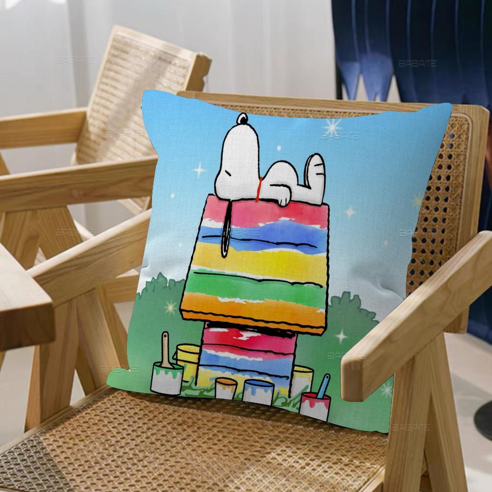 Мультяшные Наволочки Снупи Домашнее Постельное Белье Декоративная Наволочка Свадьба Супер Мягкая Наволочка 12x12Inch