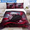 3PCS Tokyo Ghoul Masked Mystery Bedding Set 2D Printing (Includes 1 Duvet Cover + 2 Pillowcases Coreless), Bedroom decor,Fan gift