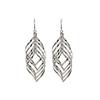 Long Leaf-Shaped Fringed Earrings, Personalized Geometric Metal Earrings, Exaggerated Spiral Hollow Earrings For Women