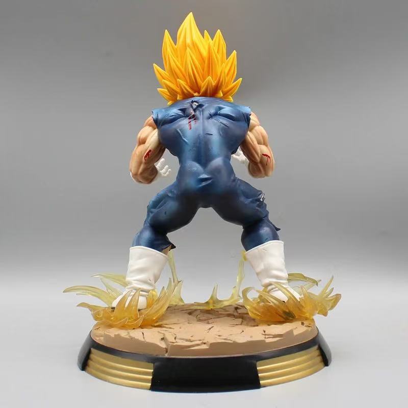 Anime Dragon Ball 26CM Combat Form Demonization Battle Damage Vegeta Figure Statue PVC Model Toys Decora Gifts