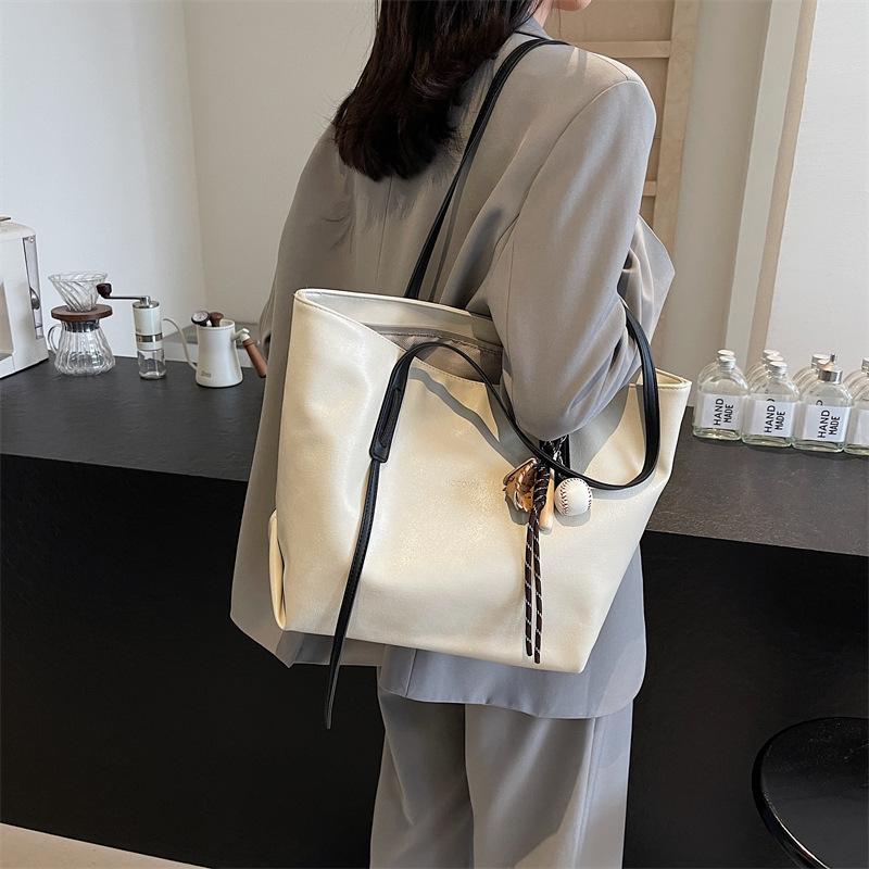 Canvas bag women's bag 2025 new simple fashion large capacity women's shoulder bag casual tote bag