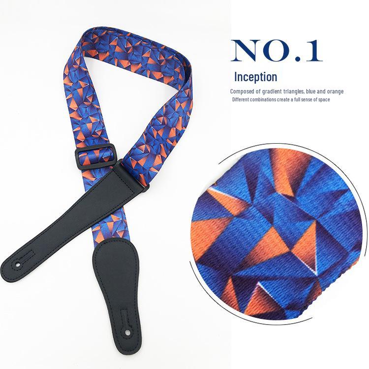 Ethnic Style Widened Polyester Guitar Strap for Electric Guitars