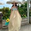 Seaside Vacation Gentle Backless Suspender Dress Non-banging Irregular Temperament Beach Dress Summer