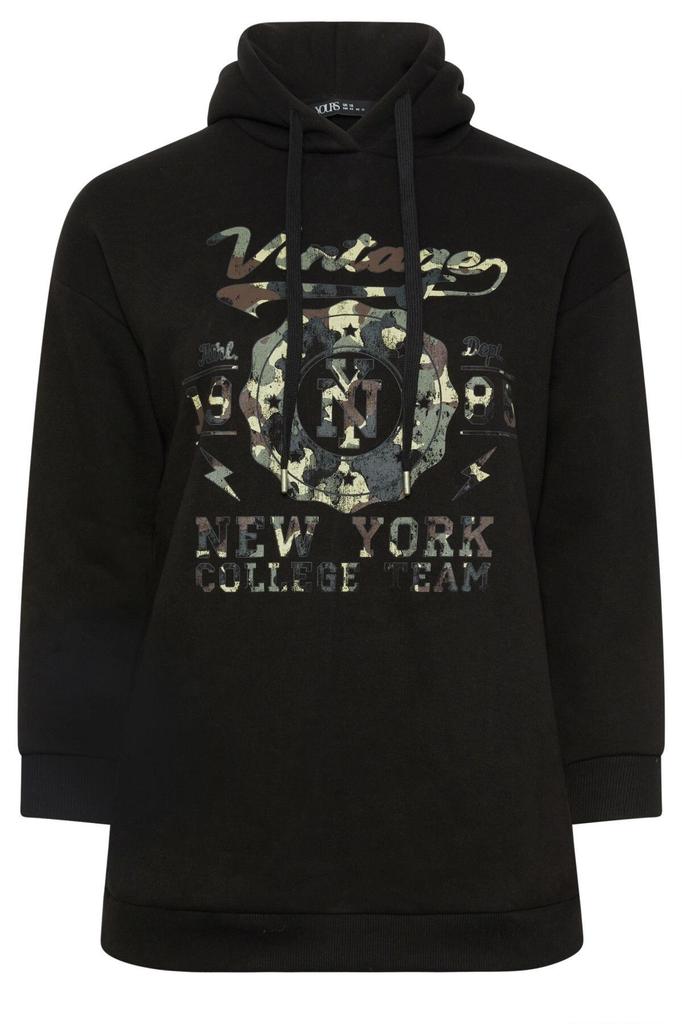 Women's Style Big Size Sweatshirt Plus Size Long Sleeve Hooded Sweatshirt With Text Print On The Front 302835