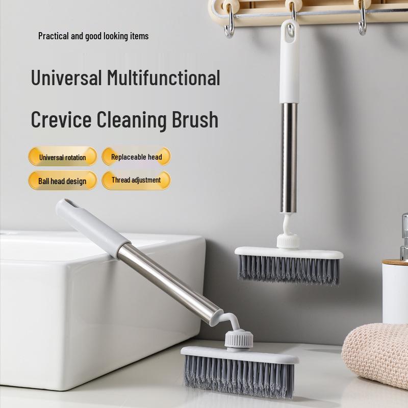 Universal Multi-Functional Floor Brush for Bathroom, Balcony & Tile - Extended Design for No-Dead-Corner Cleaning