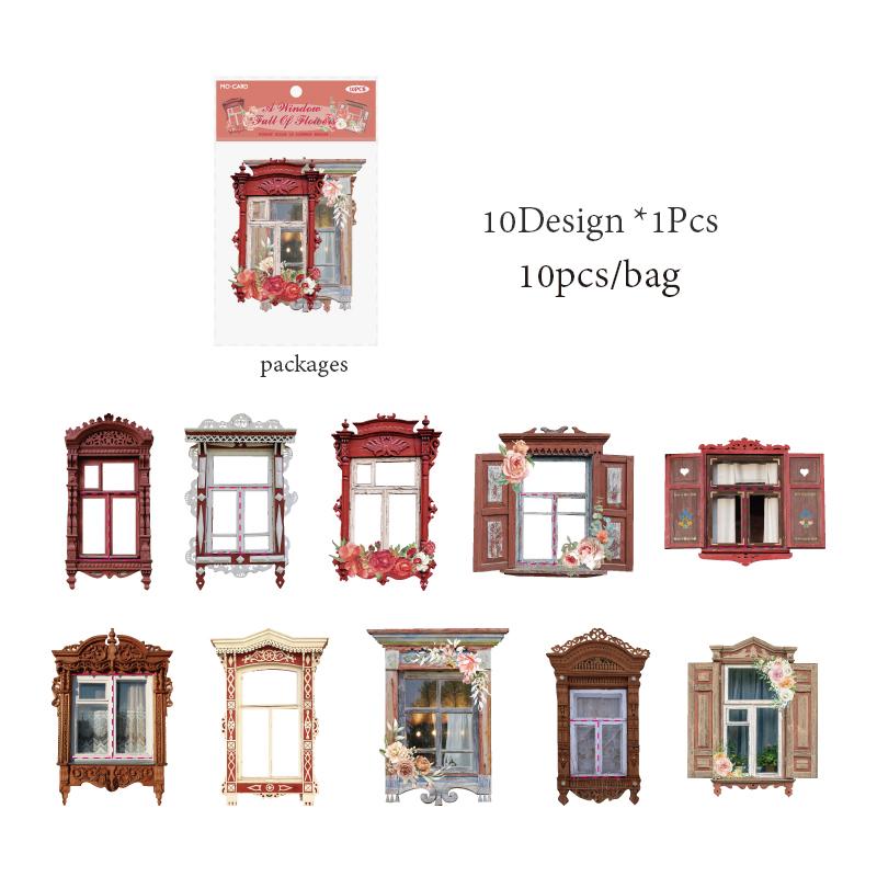 Delicate Material Paper Flower Windowsill Hollow Background Stickers Collage DIY Photo Frame Greeting Card Gift Decoration Paper