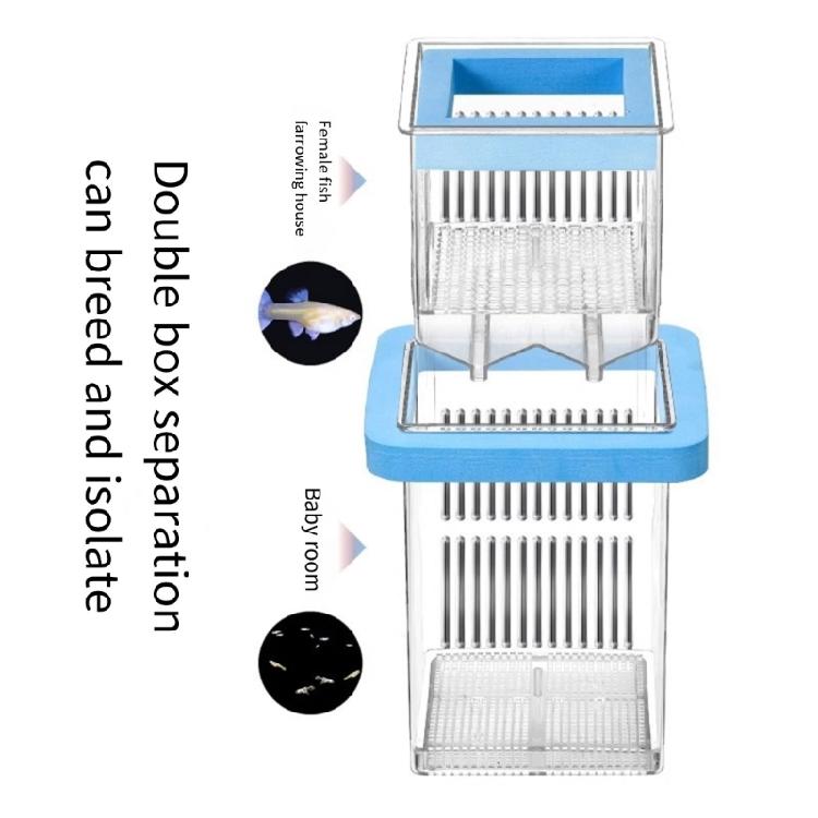 Acrylic Fish Breeding Box for Hatchery and Isolation for Aquariums Breeding Box Double Layer