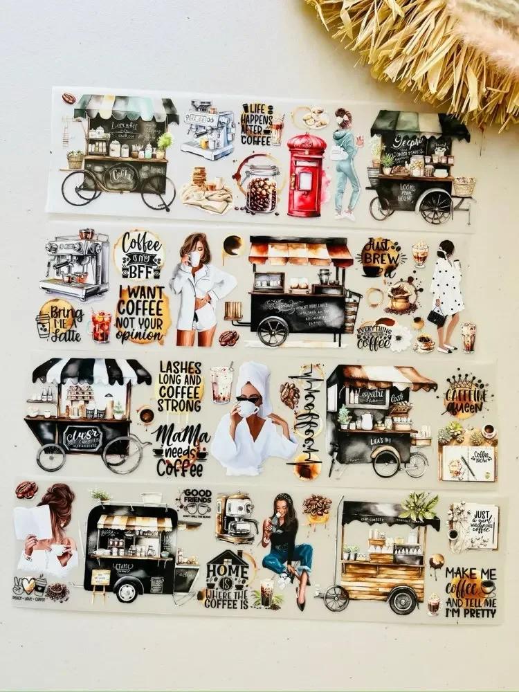 1 Loop Cute Beautiful Fashion Girl Lady /coffee/mirror Masking PET Washi Tape