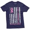 Breast Cancer Awareness T-shirt Cancer Ribbon USA Flag Awareness Day Tshirt Tee